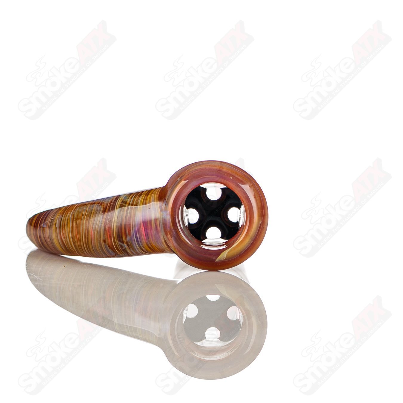 #11 18mm Worked Color 4-Hole Slide Texas Tubes - Smoke ATX