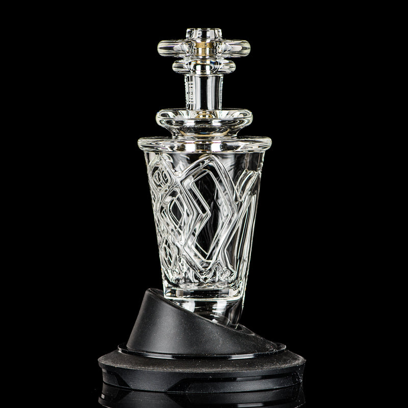 Clear Reverse Beaker (Pineapple No.1) Peak Pro Top Avant Garde Glass - Smoke ATX