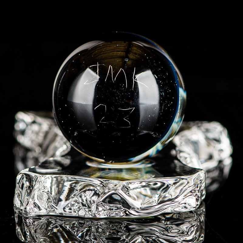 #1 Fume Latticino Marble Signed - JMK Glass