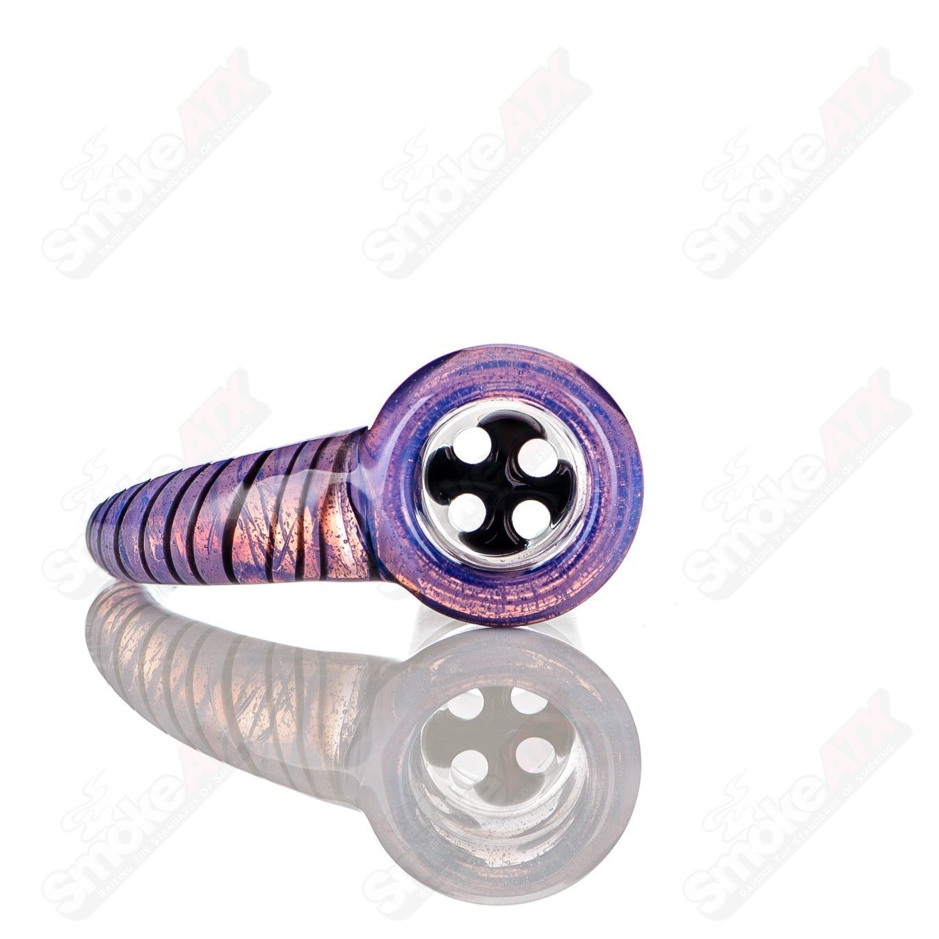 #3 18mm Worked Color 4-Hole Slide Texas Tubes - Smoke ATX