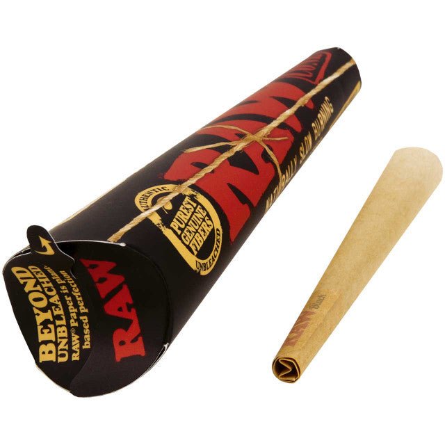 6pk 1 1/4 Black Cones RAW - Smoke ATX
