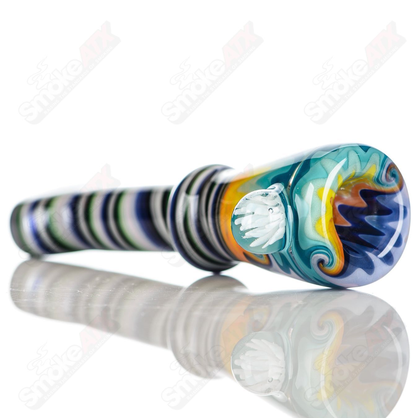 7 Wig Wag Chillum Katy Wright Glass - Smoke ATX
