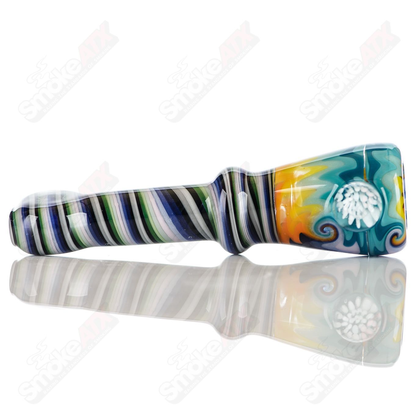 7 Wig Wag Chillum Katy Wright Glass - Smoke ATX