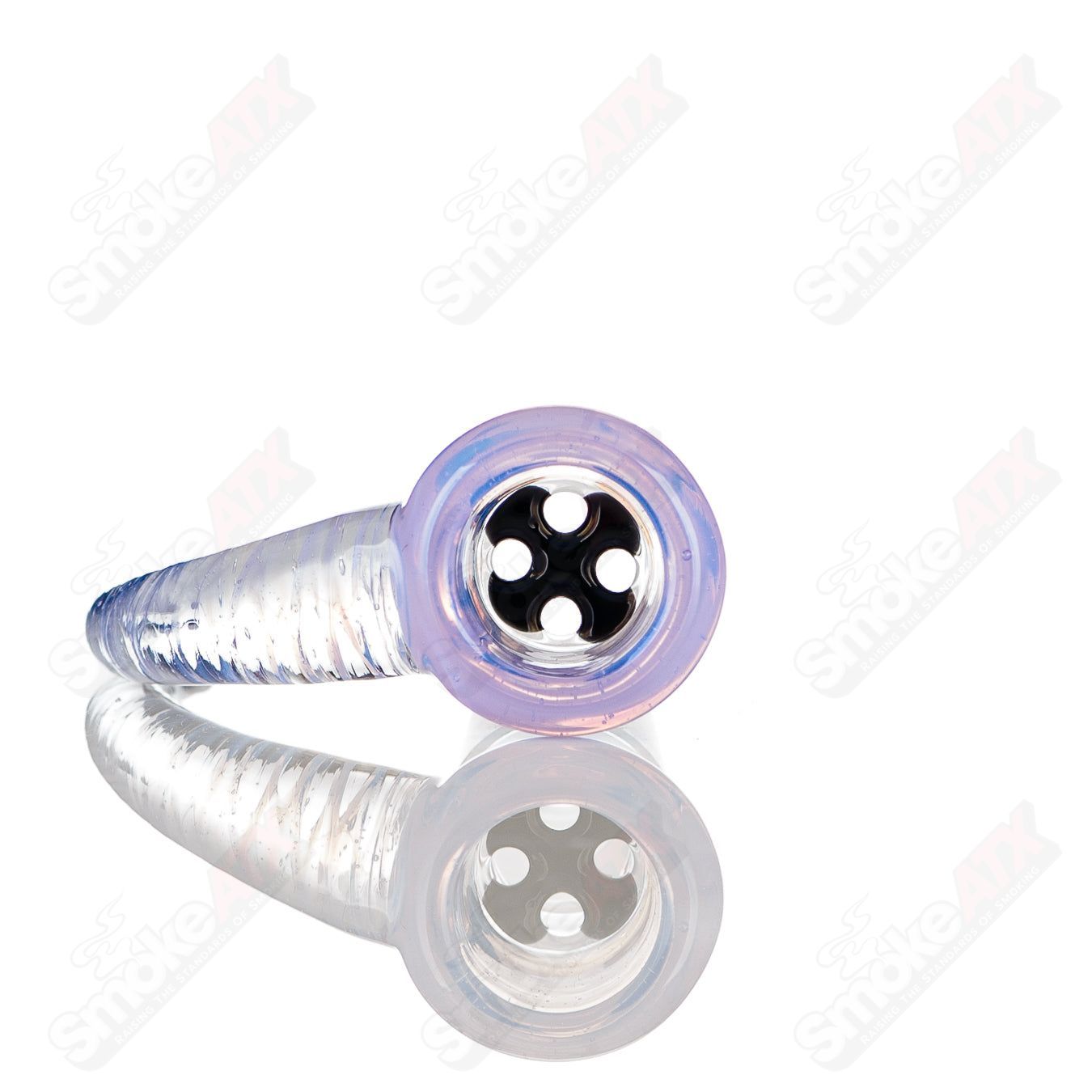 #7 18mm Worked Color 4-Hole Slide Texas Tubes - Smoke ATX