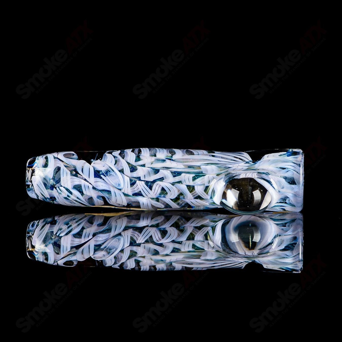 8 I/O Worked Chillum Signed - JMK Glass - Smoke ATX