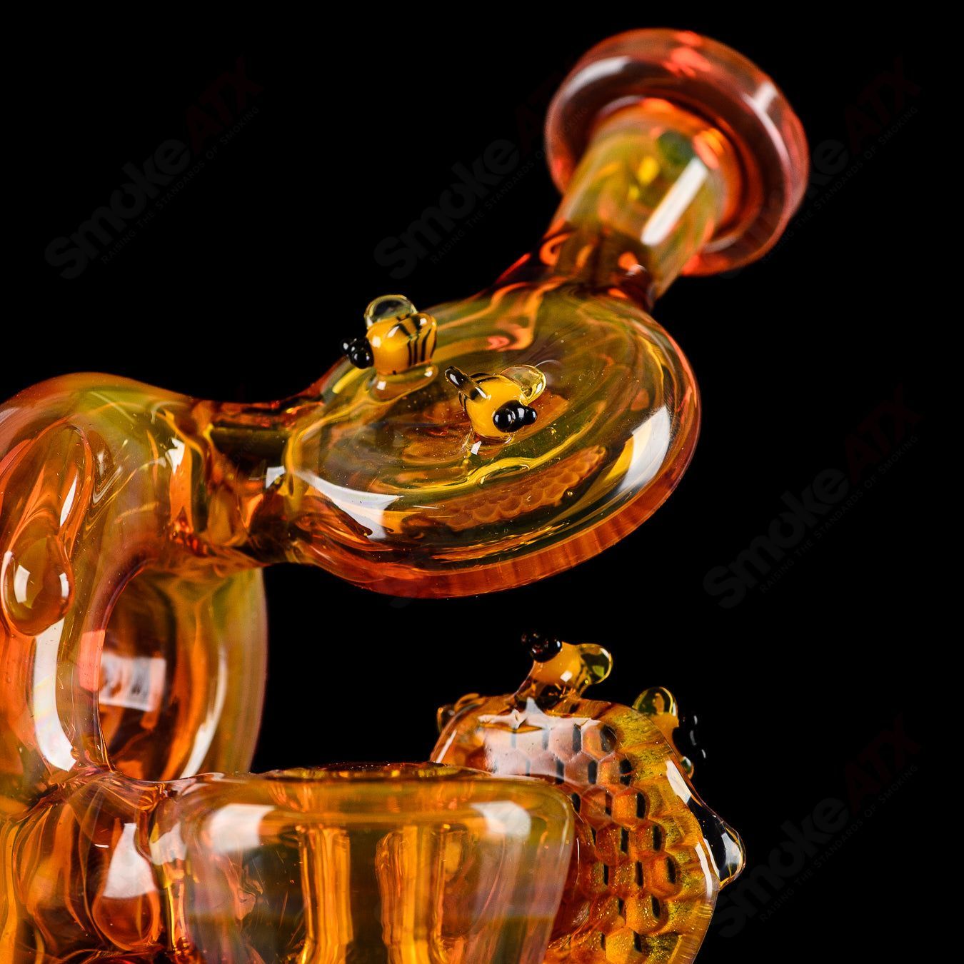 Worked Honeycomb Recycler Mongrel x Joe P Glass - Smoke ATX