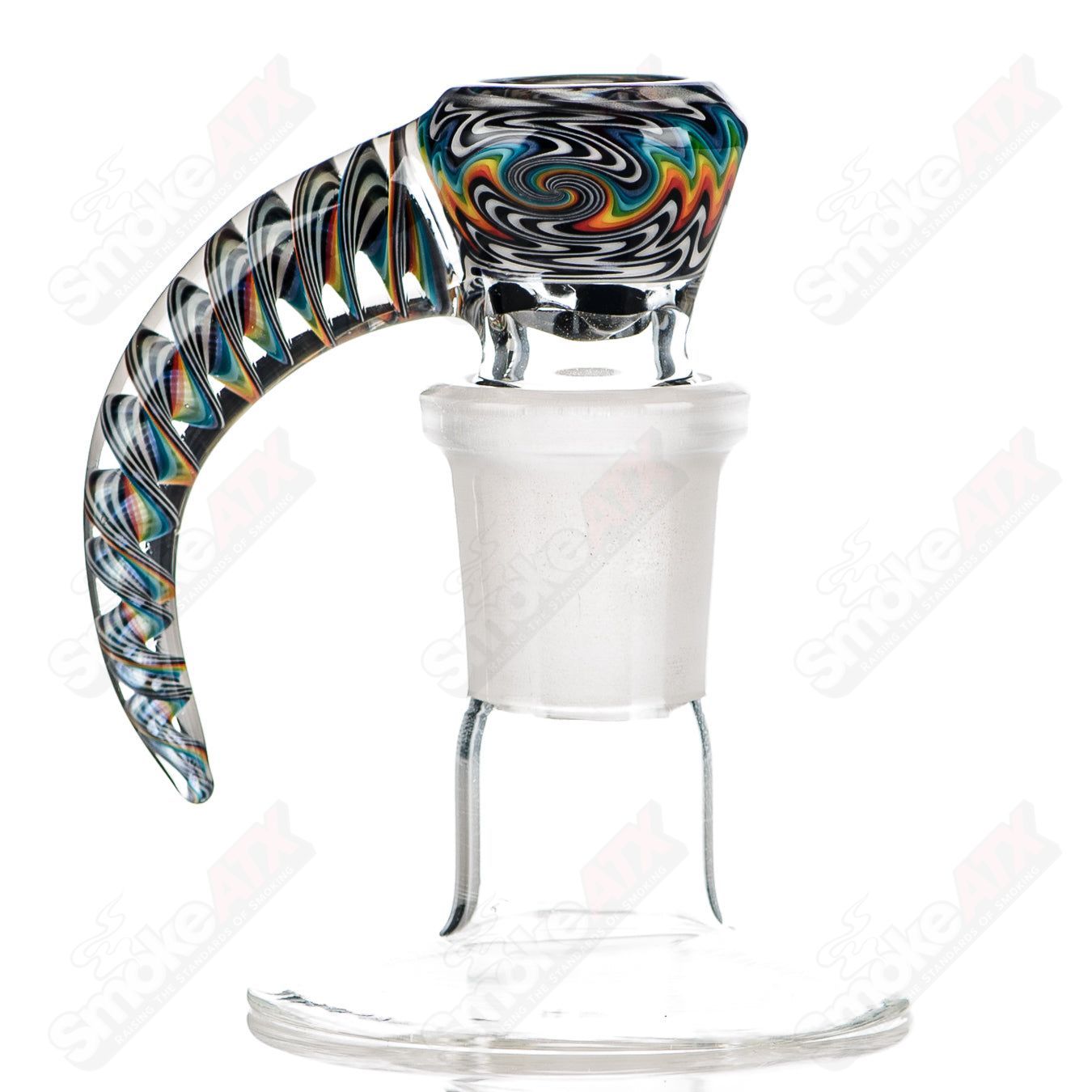 #21 18mm Worked Color 4-Hole Slide Texas Tubes - Smoke ATX