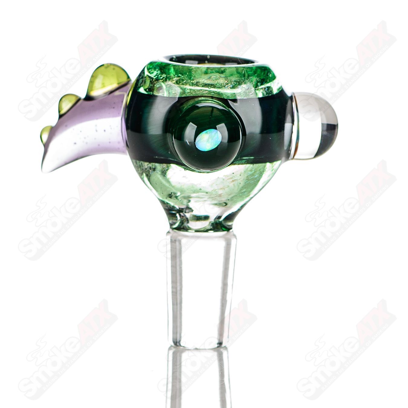 #8 14mm Color Worked Slide Bowl Jeremy from Oregon - Smoke ATX