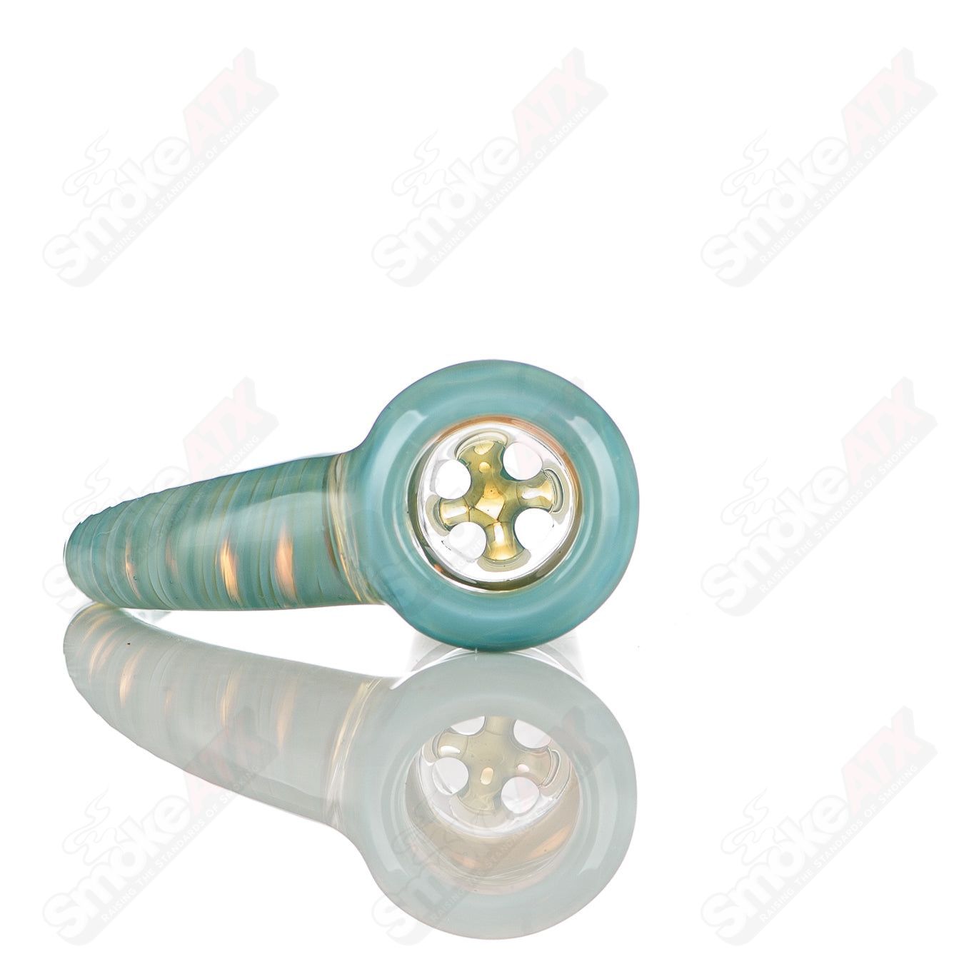 #10 18mm Worked Color 4-Hole Slide Texas Tubes - Smoke ATX