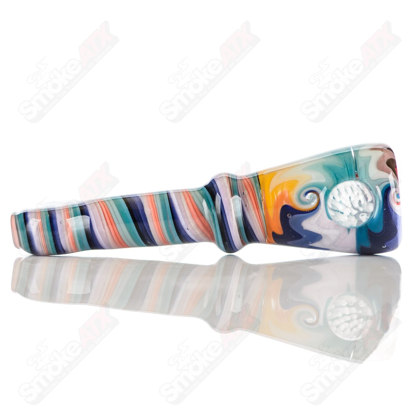 #6 Wig Wag Chillum Katy Wright Glass - Smoke ATX