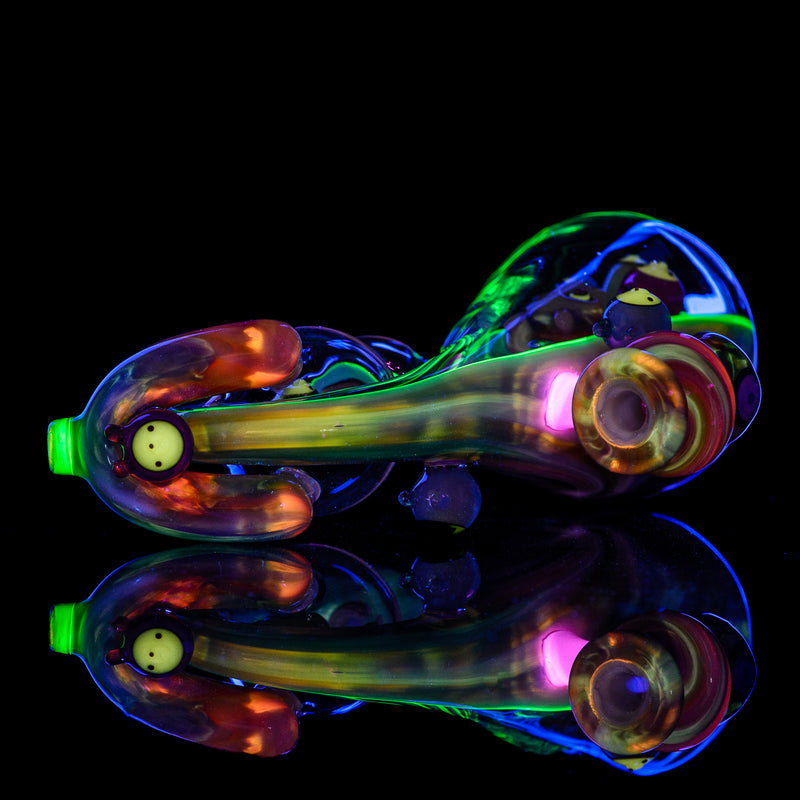 UV Reactive Multicolor Recycler Rig Earl Jr. x Aquariust Glass - Smoke ATX