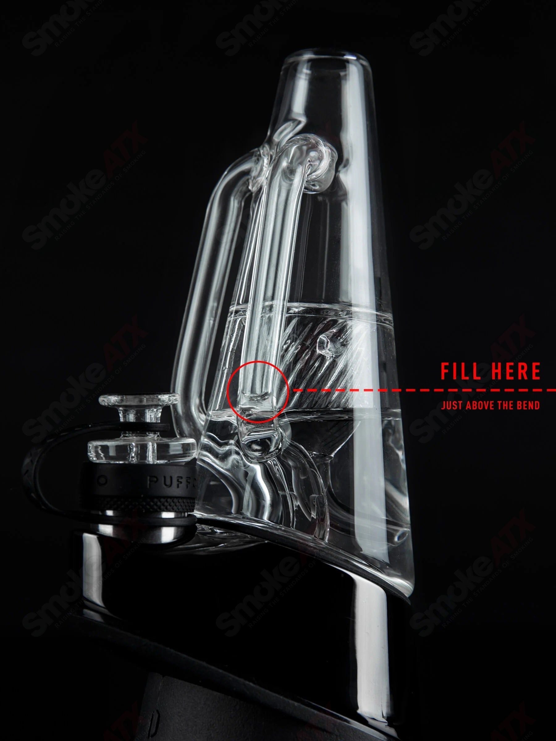 Ryan Fitt SE Puffco Peak Recycler Glass - Smoke ATX