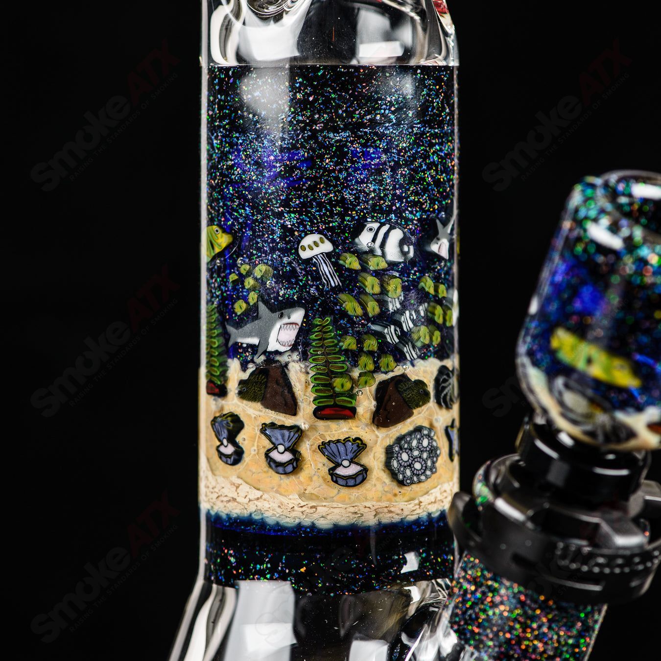 Engraved, Crushed Opal, Milli Under Water Theme Custom by Illadelph & Dave Strobel - Smoke ATX