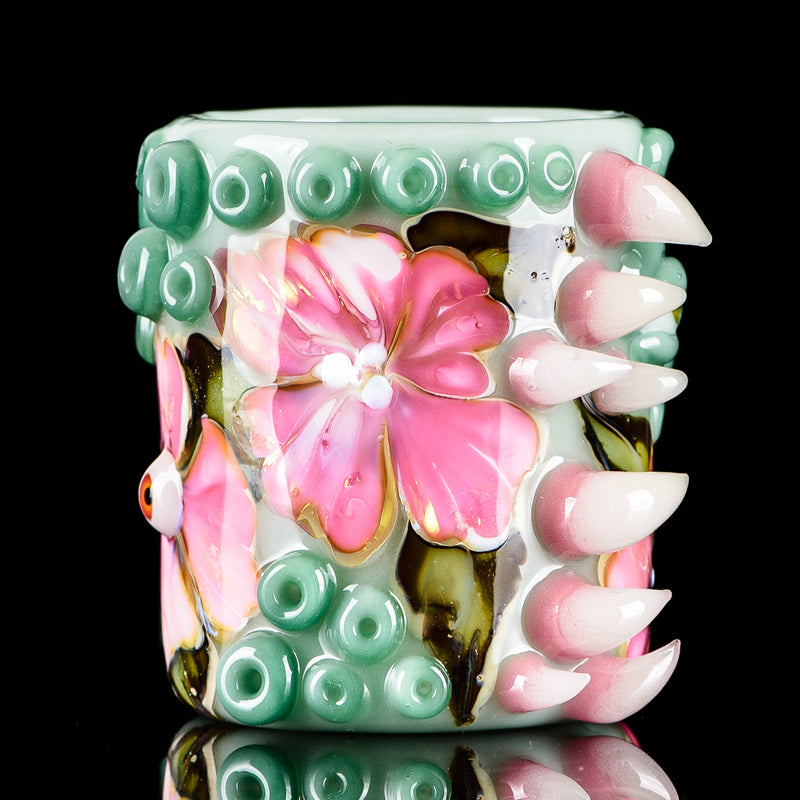 Jade Flower Tentacle Sherlock + Shotglass Set Sarita x Salt Glass - Smoke ATX