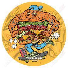 8in Skate Burger Pulsar Dab Padz - Smoke ATX