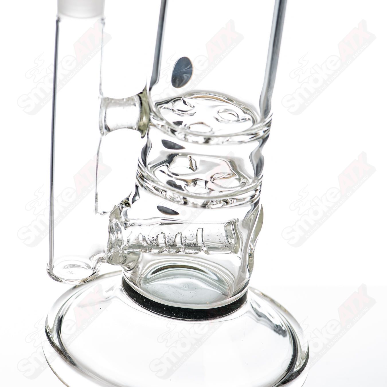 12.5" 44mm Color Accent Stemline/Double Muli-Hole Perc (Black) AMGC - Smoke ATX