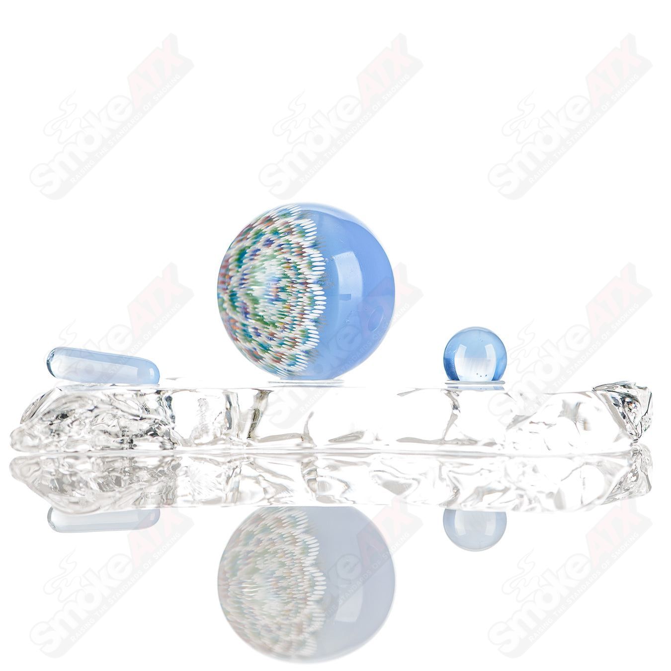 #2 Geometric Slurper Marble JH Glassworks - Smoke ATX