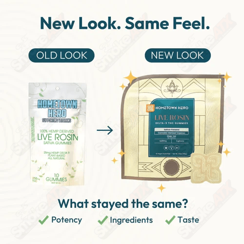 250mg Sativa Delta-9 Live Rosin Gummies Hometown Hero - Smoke ATX