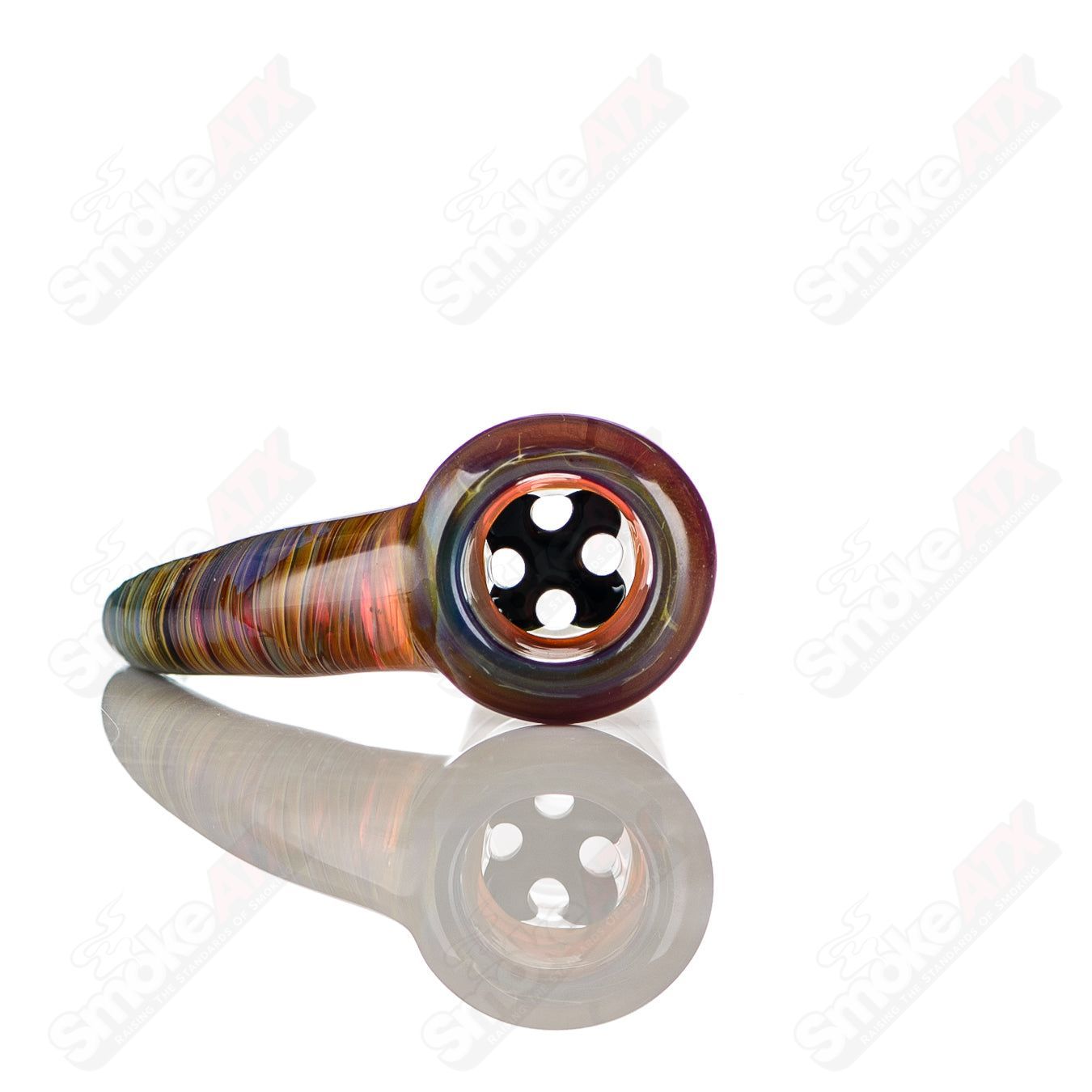 #15 18mm Worked Color 4-Hole Slide Texas Tubes - Smoke ATX