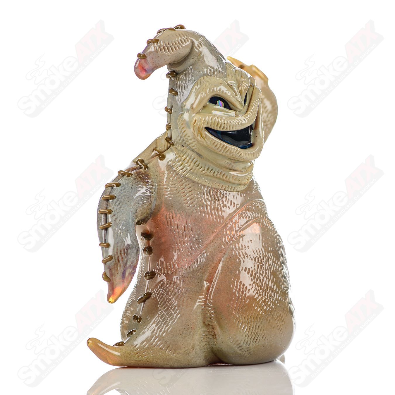 Oogie Boogie Squat Lock Dry Pipe Ghost Glass - Smoke ATX
