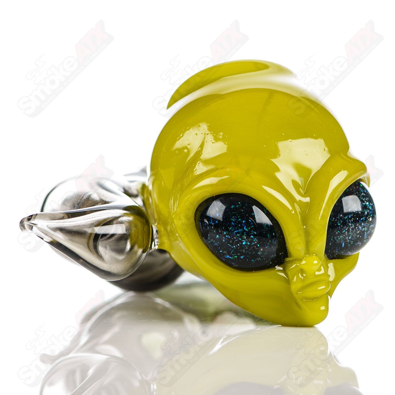 Alien Sidecar Dry Pipe Ghost Glass - Smoke ATX