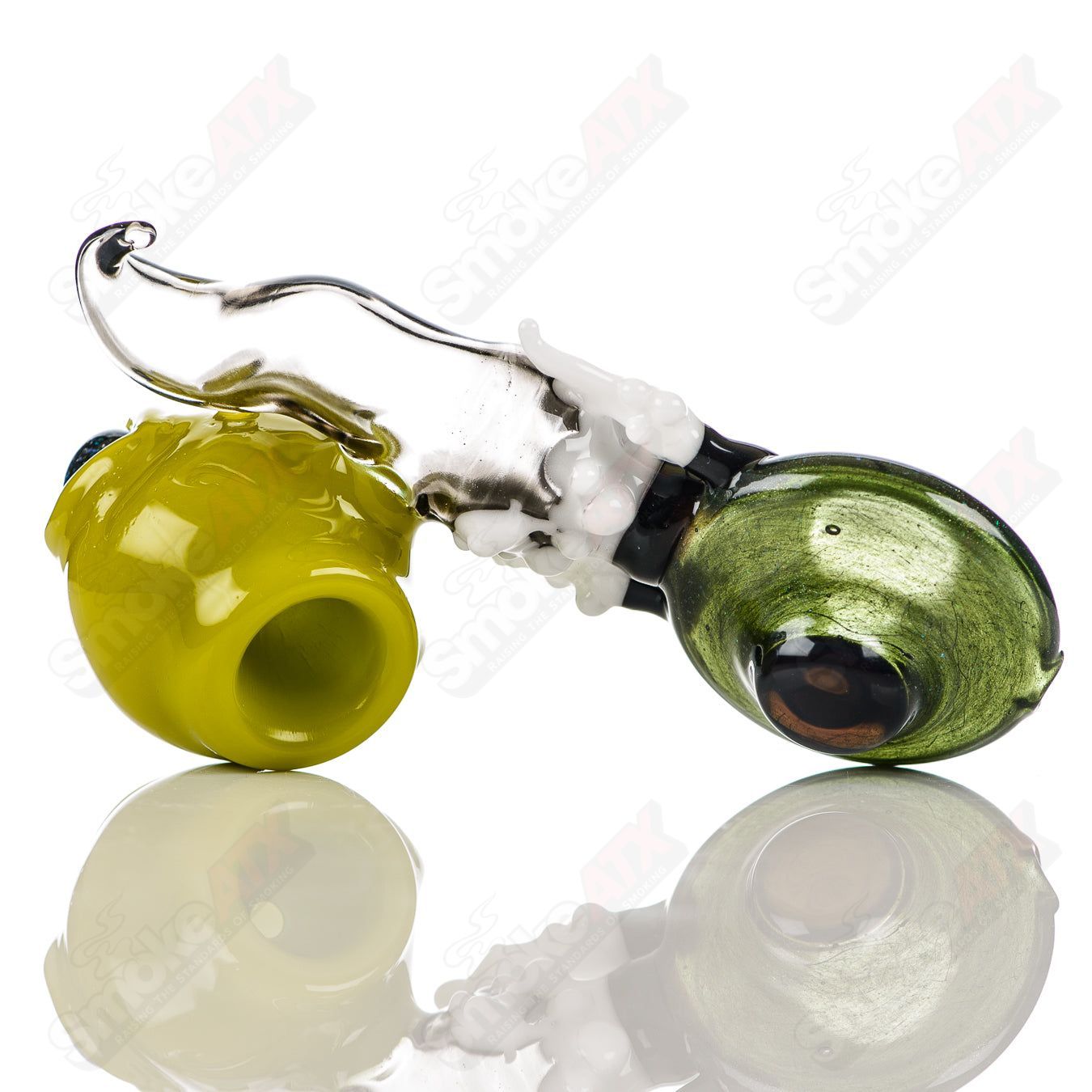 Alien Sidecar Dry Pipe Ghost Glass - Smoke ATX