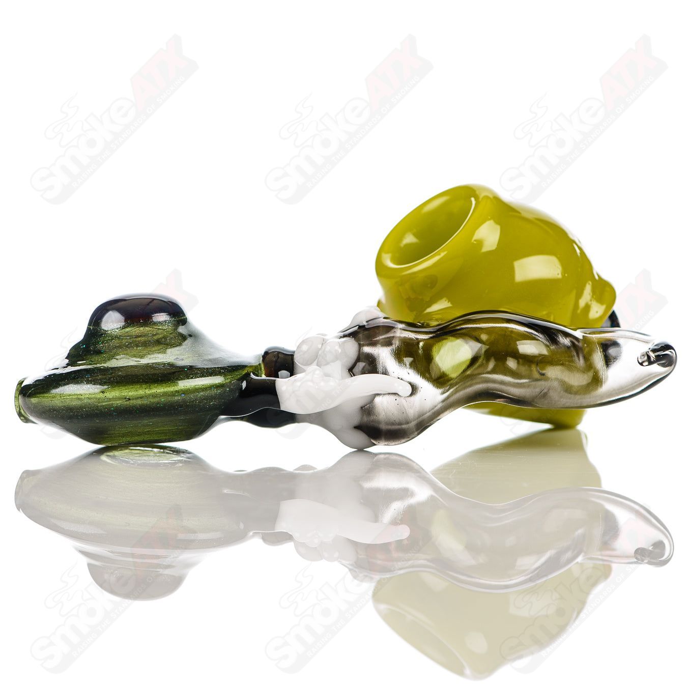 Alien Sidecar Dry Pipe Ghost Glass - Smoke ATX