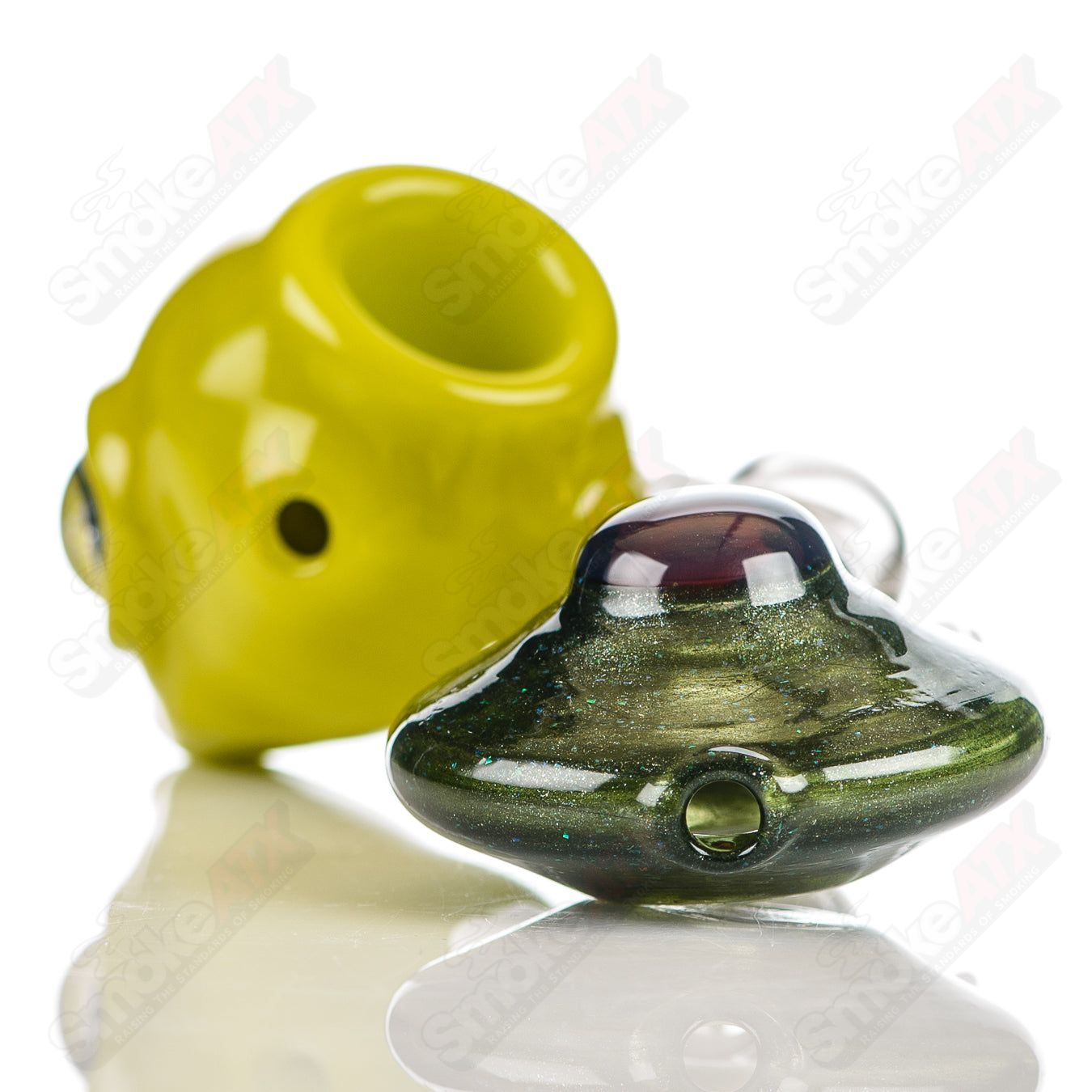 Alien Sidecar Dry Pipe Ghost Glass - Smoke ATX