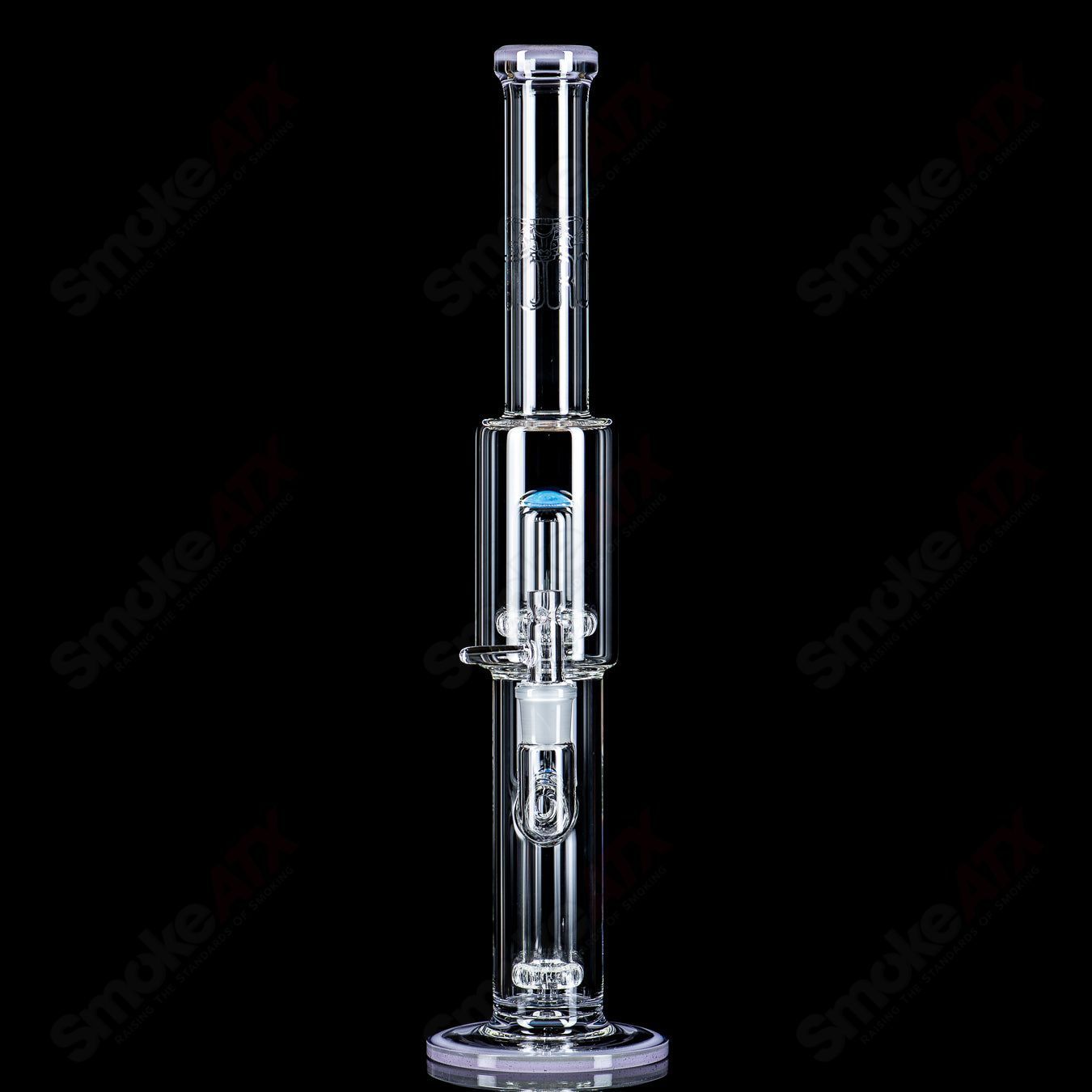 #1 18mm Full Size Circ to Circ w/ Color Cap (CFL) by Toro Glass - Smoke ATX