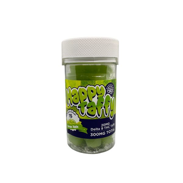 300mg 15ct D9 Green Apple Happy Taffy Herban Bud - Smoke ATX