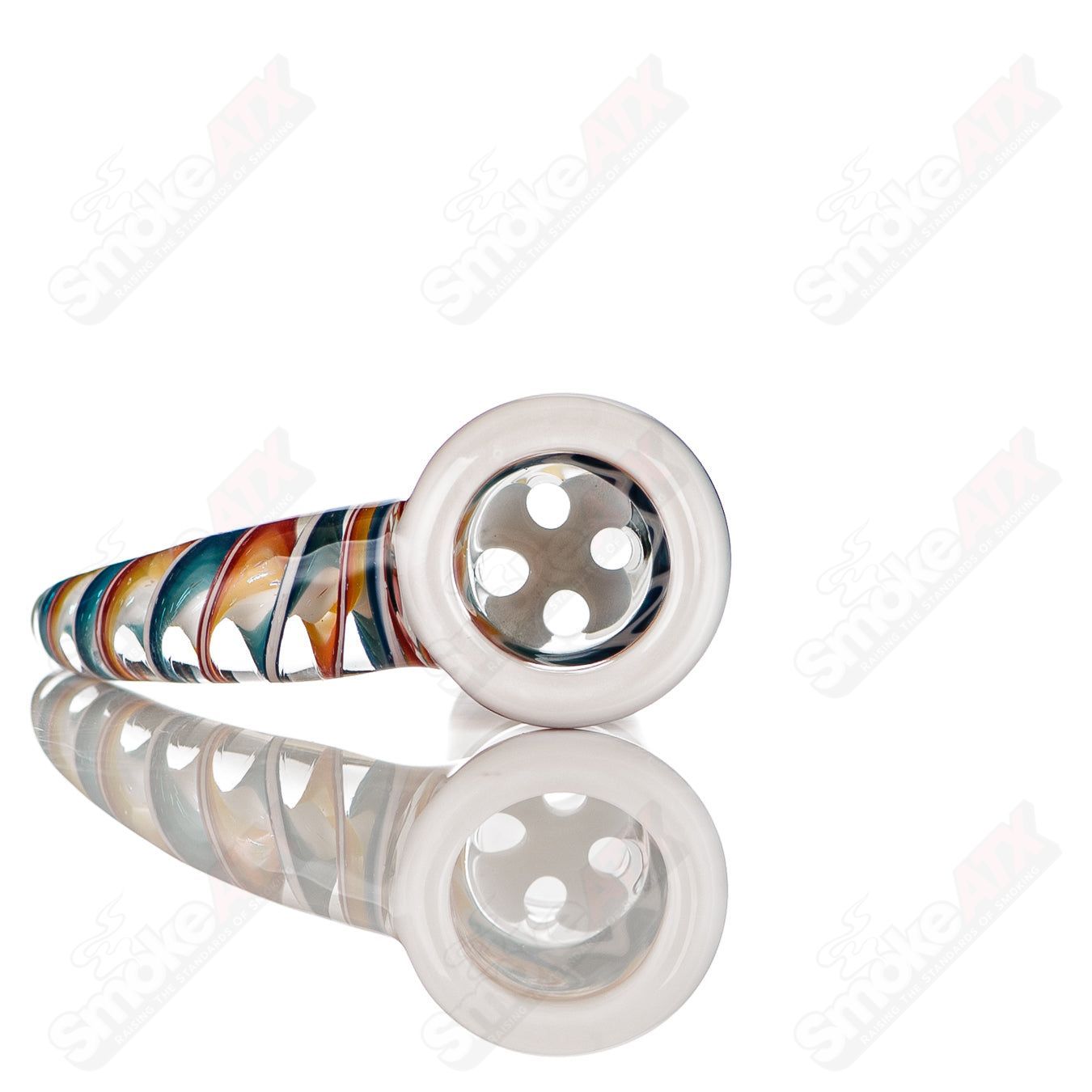 #20 18mm Worked Color 4-Hole Slide Texas Tubes - Smoke ATX