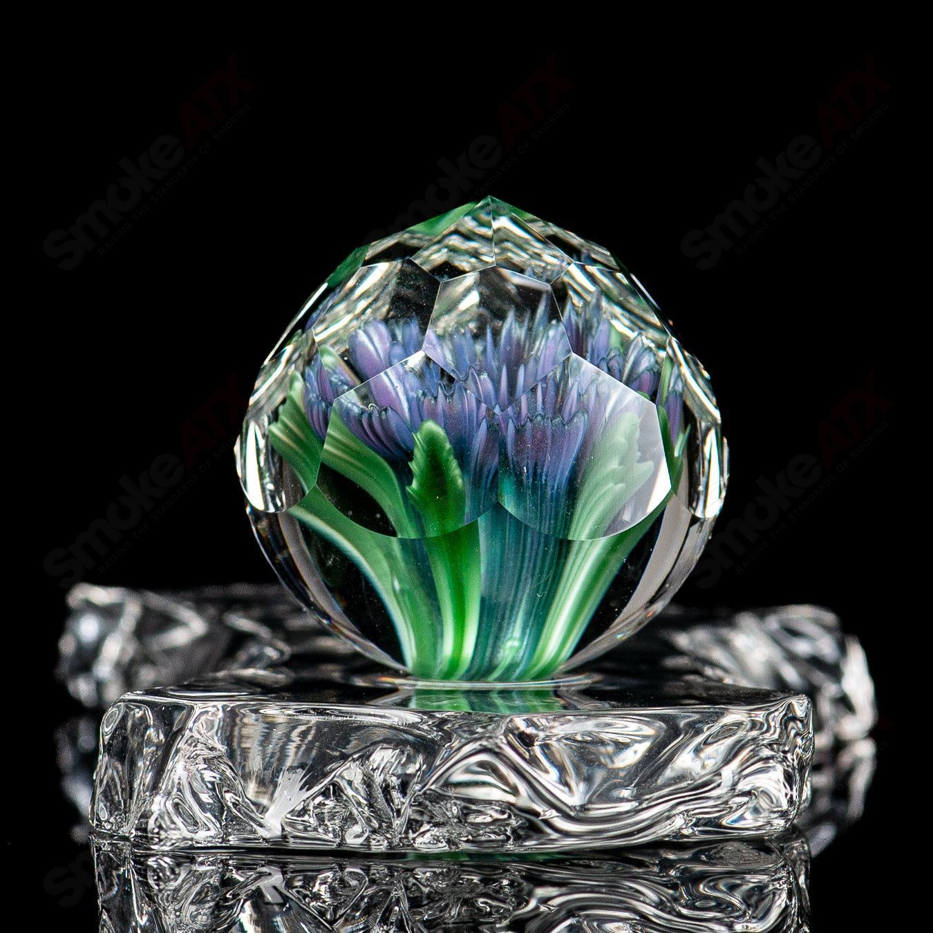 Flower Marble #2 Glass Impact x Fatal Facets - Smoke ATX