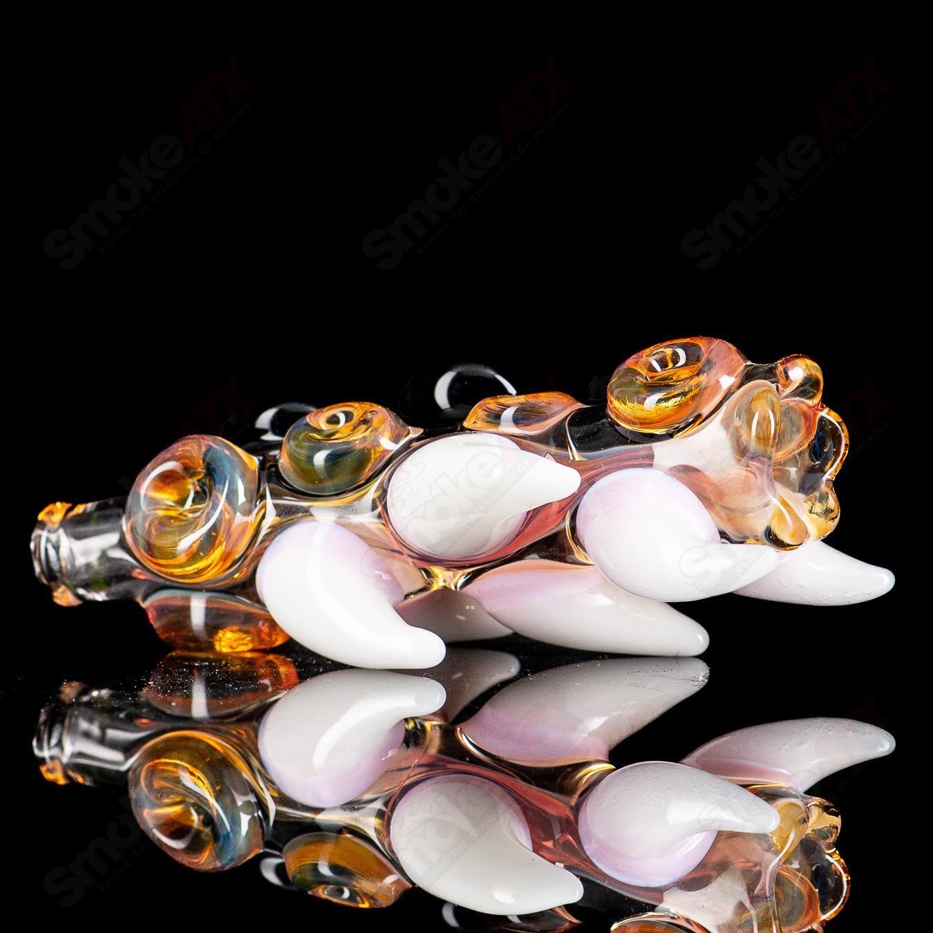 Bear Tooth Chillum by JMK Glass - Smoke ATX
