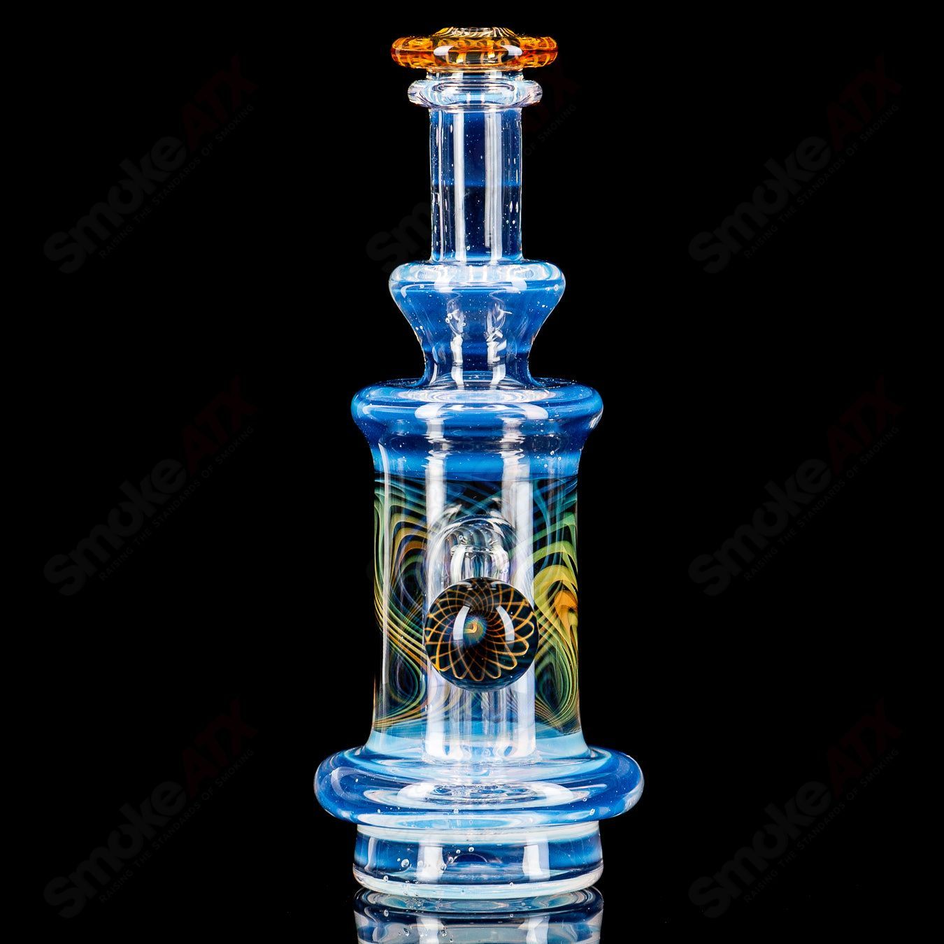 Moonstone Puffco Water Top by Gatez Glass - Smoke ATX