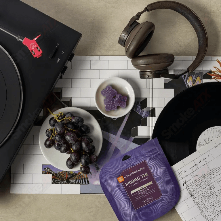 1000mg Grape Max Delta 8 Gummies Hometown Hero - Smoke ATX