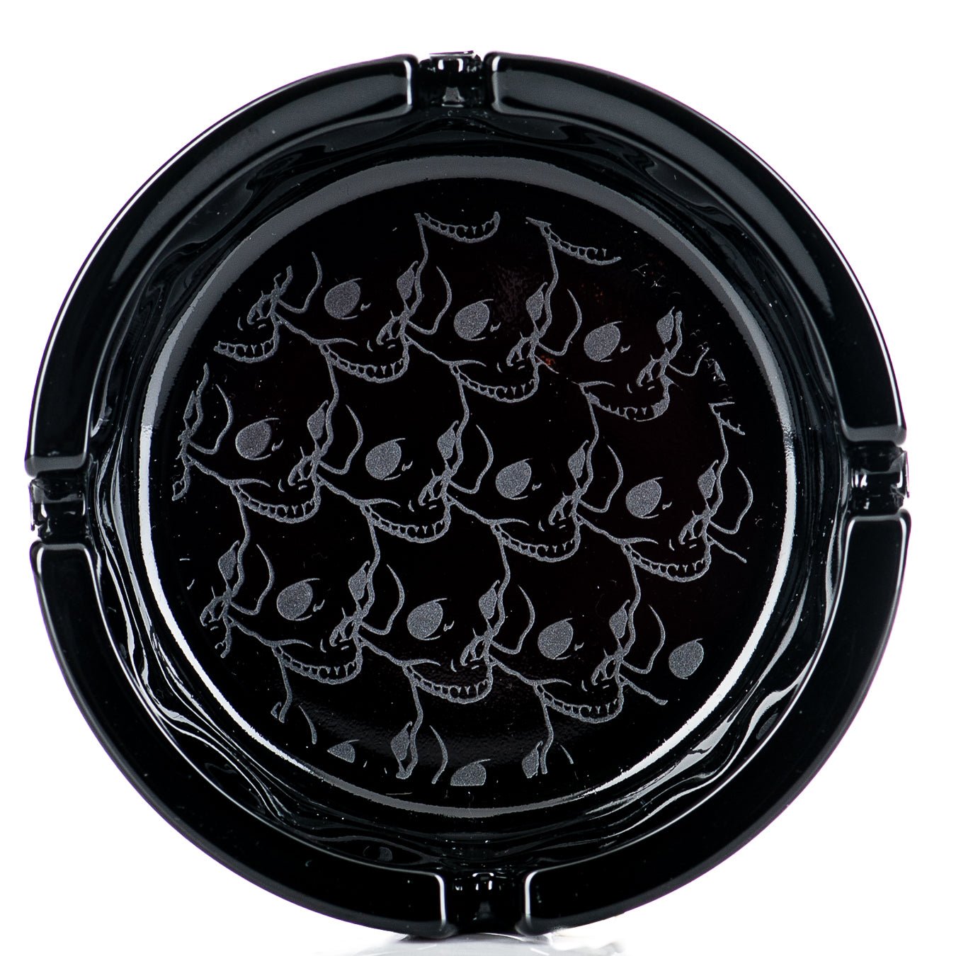 Black Ashtray Bloodshed Skull Pattern 2 Sovereignty - Smoke ATX