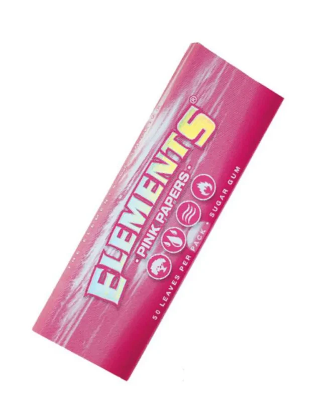 1 1/4in Pink Rice Rolling Papers Elements