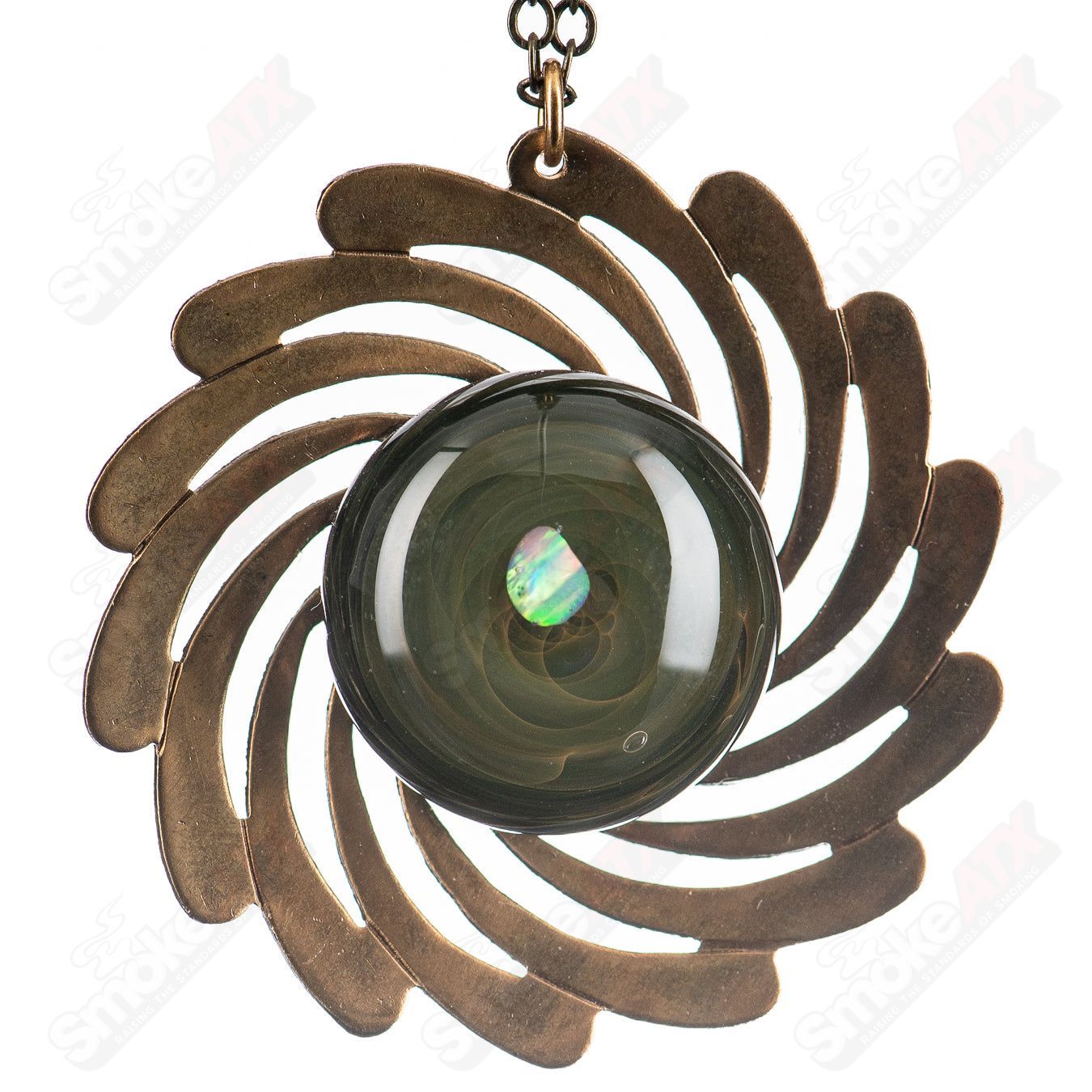 Brass Disk Pendant Chain Pake - Smoke ATX