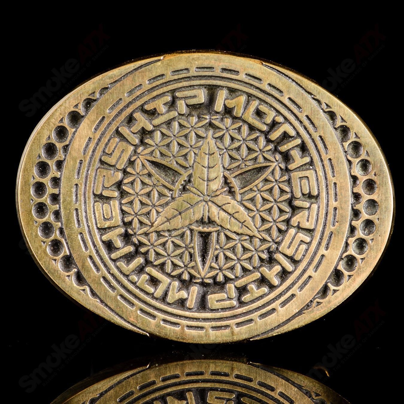 Brass Tone Belt Buckle Mothership - Smoke ATX