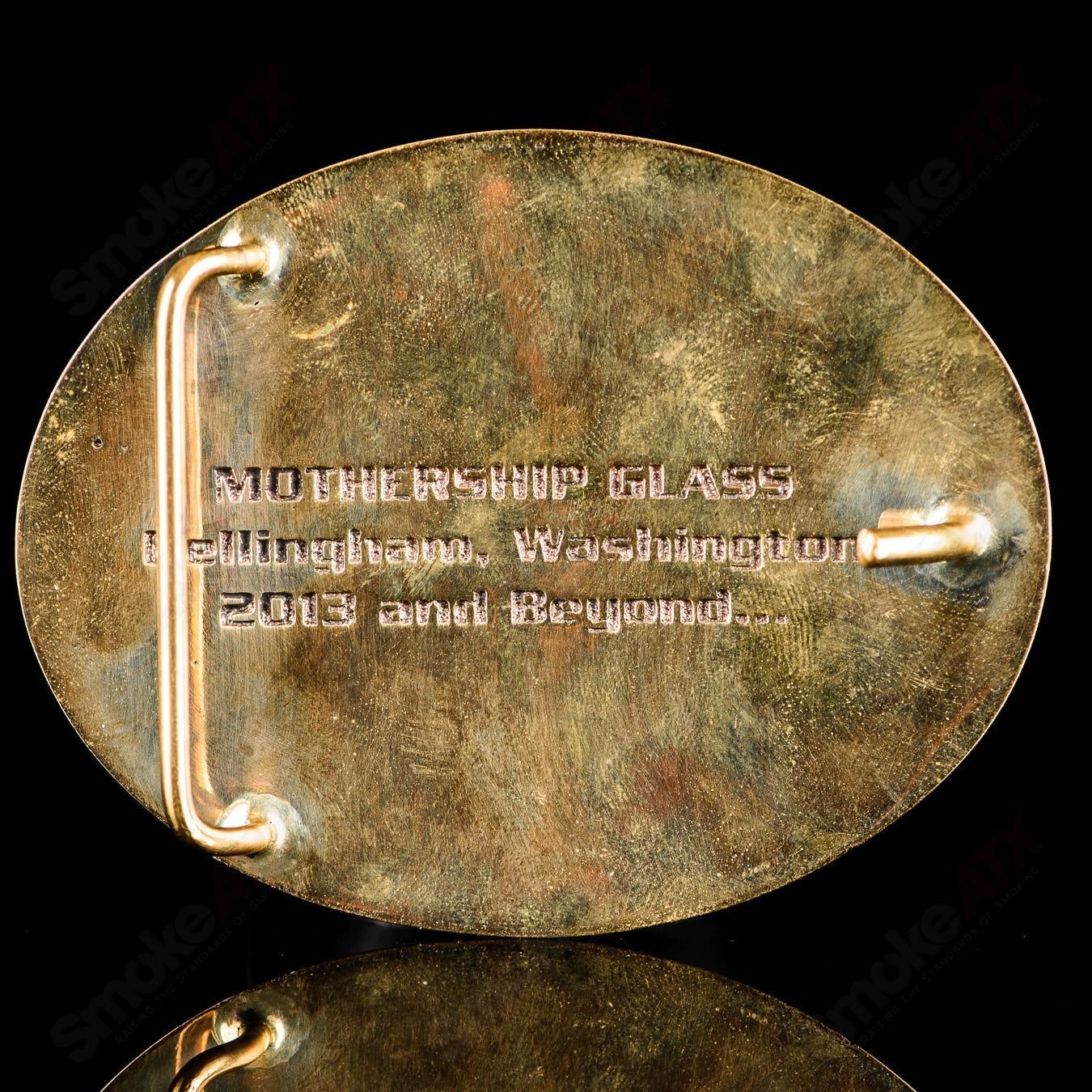 Brass Tone Belt Buckle Mothership - Smoke ATX