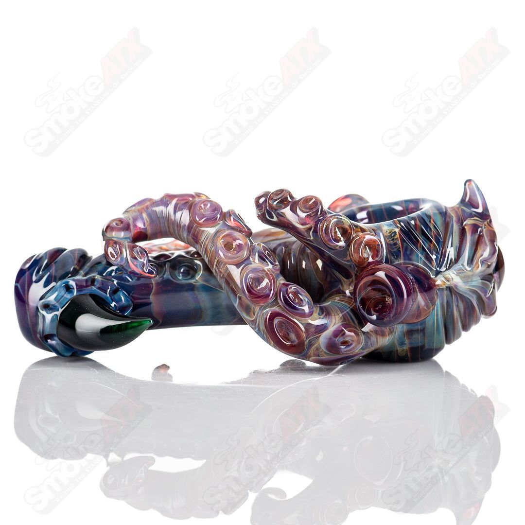 #4 Seamonster Spoon by Mako Glass - Smoke ATX