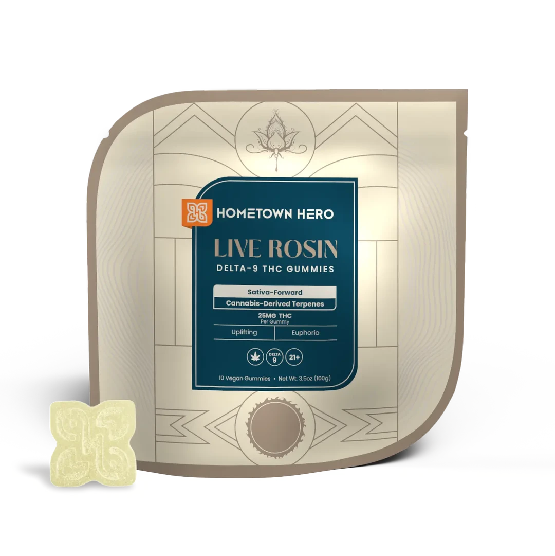 250mg Sativa Forward Delta-9 Live Rosin Gummies Hometown Hero - Smoke ATX