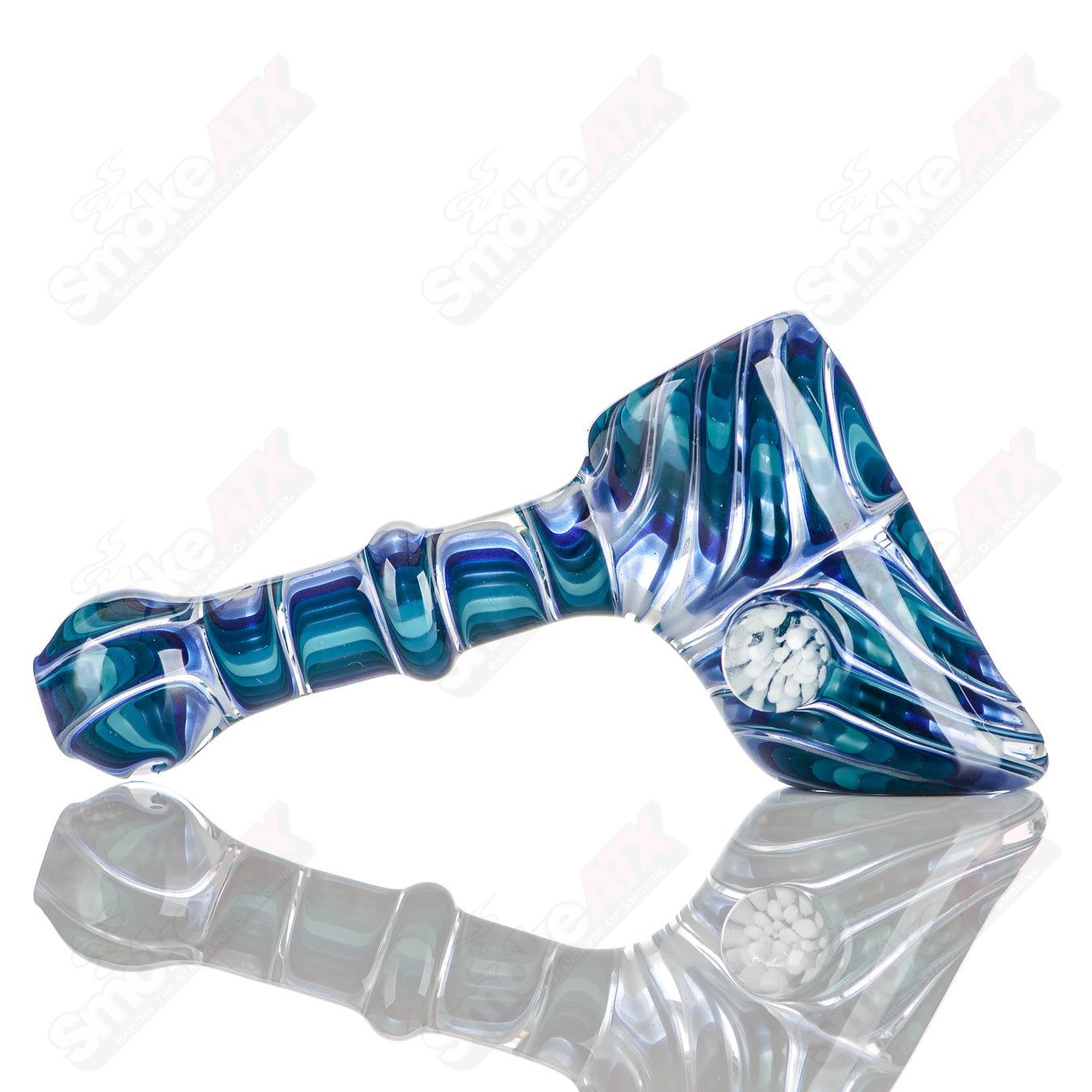 #2 Wig Wag Hammer Dry Pipe Katy Wright Glass - Smoke ATX