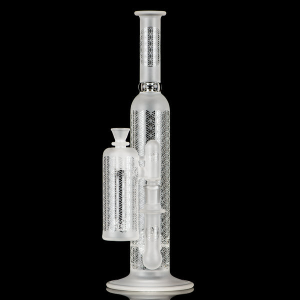 Sacred-G SoL50 Lace-Sphere SET (Matching Ash Catcher & Revelry Scout 17" Hard Case) SoL Glassworks - Smoke ATX