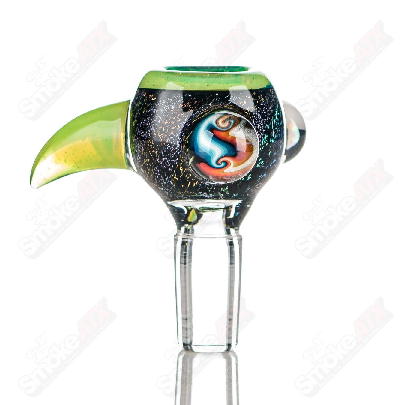 #2 14mm Color Worked Slide Bowl Jeremy from Oregon - Smoke ATX