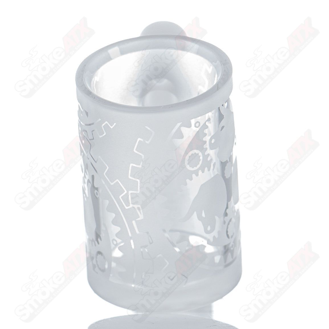 25mm Fully Blasted 14/90 Quartz Grail by Toro Glass - Smoke ATX