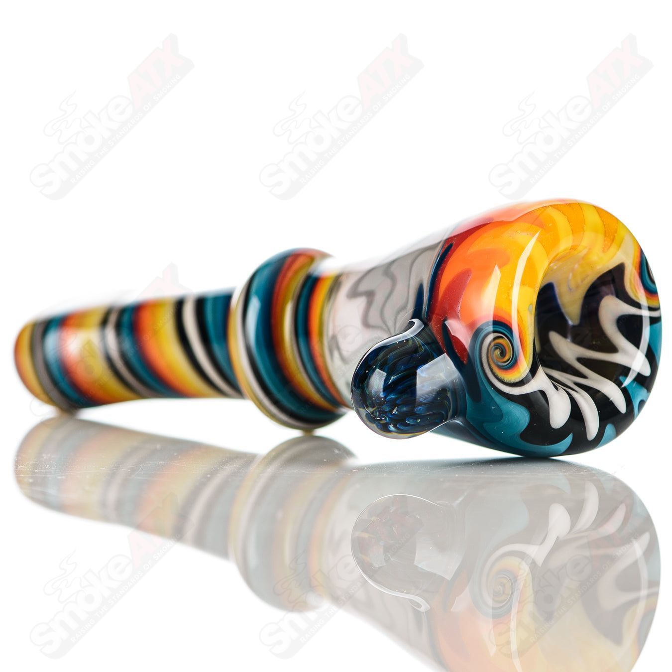 #4 Wig Wag Chillum Katy Wright Glass - Smoke ATX