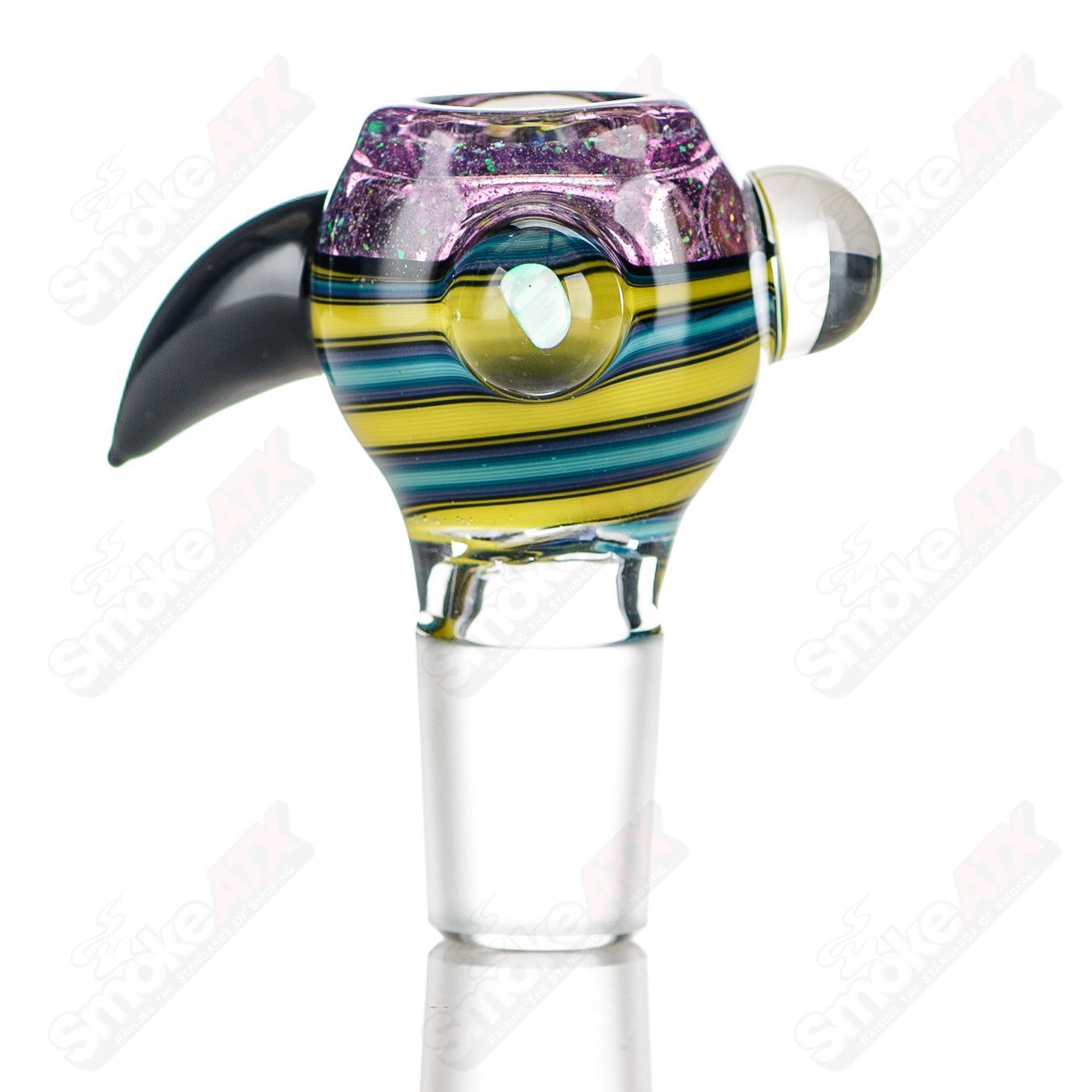 #4 18mm Color Worked Slide Bowl Jeremy from Oregon - Smoke ATX