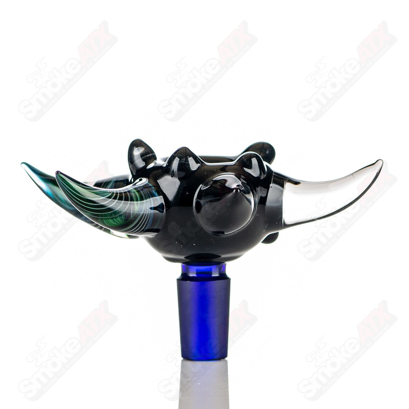 #6 14mm Full Color Worked Horn Milli Bowl JMass - Smoke ATX