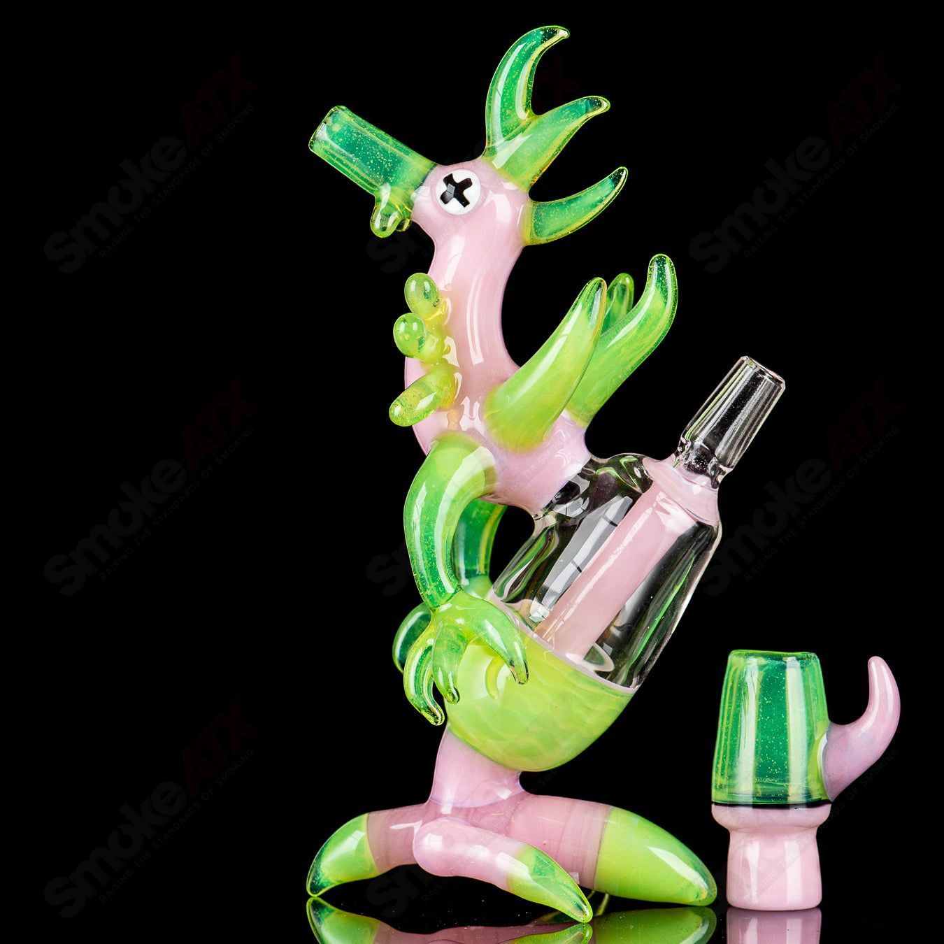 Chicken Rig (Pink/Green) JOP Glass - Smoke ATX
